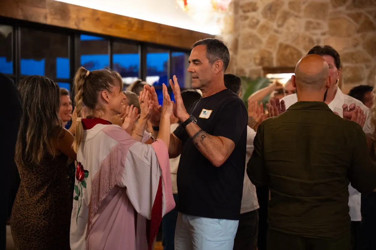 Members practicing together at a WeDeepen event